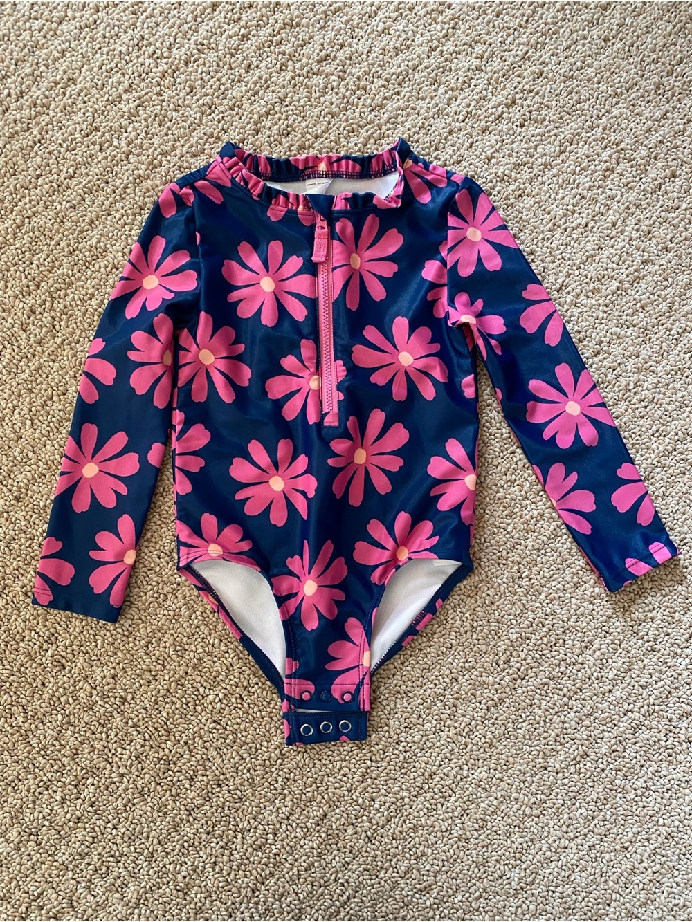 Carter's Rashguard Swimsuit with Floral Print